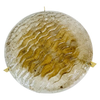 Round Ice Glass Ceiling Lamp from Kaiser Leuchten, 1960s-PUK-617817