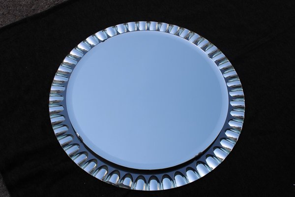 Round Italian Pop Art Mirror with Concave Edges, 1969-EH-1389313