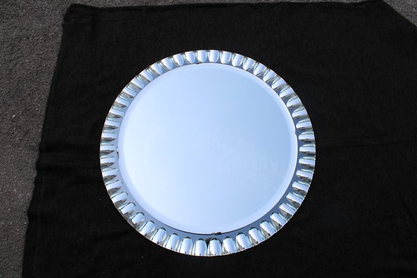 Round Italian Pop Art Mirror with Concave Edges, 1969-EH-1389313