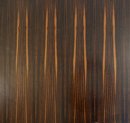 Round Macassar Ebony Dining Table-NYF-2024149