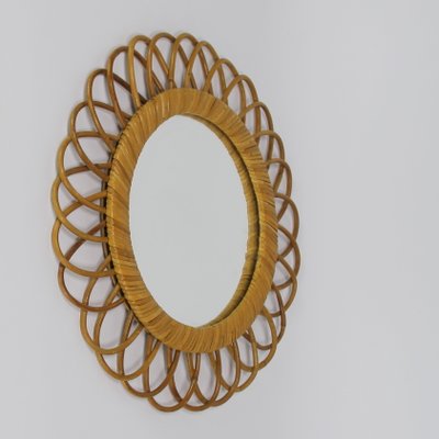 Round Mirror in Wicker-NE-1063704