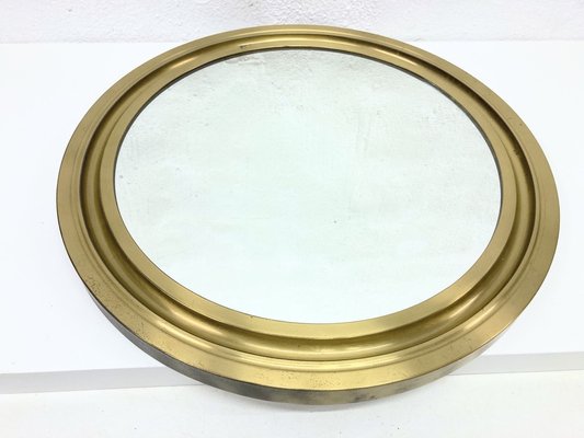 Round Mirror with Brass Frame by Sergio Mazza for Artemide, 1960s-AET-1720192