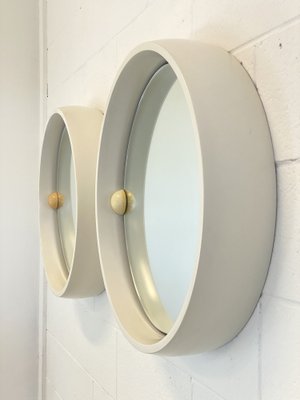 Round Mirrors in Lacquered Wood, 1970s, Set of 2-NPC-1767645