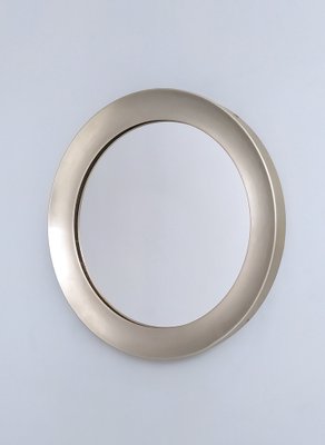 Round Narciso Mirror with Steel Frame attributed to Sergio Mazza for Artemide, Italy, 1950s-JPQ-2043087