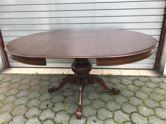 Round Oval Extendable Table, 1970s-WQQ-1397017