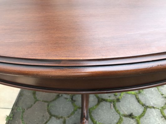 Round Oval Extendable Table with Chairs, 1970s, Set of 4-WQQ-1397040