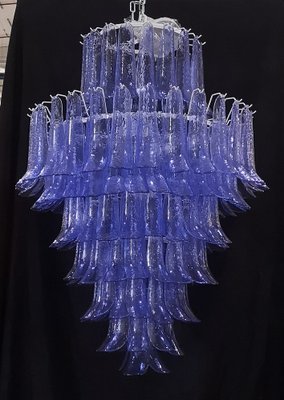 Round Periwinkle Color Chandelier by La Murrin, 1980s-UH-1293256