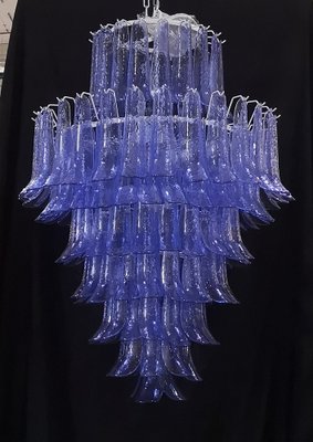 Round Periwinkle Color Chandelier by La Murrin, 1980s-UH-1293256