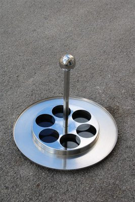 Round Portable Bar in Steel and Laminate by Giuliana Gramigna, 1960s-EH-1806376