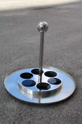 Round Portable Bar in Steel and Laminate by Giuliana Gramigna, 1960s-RKF-1806369