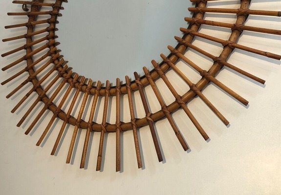 Round Rattan Mirror-BA-1365485