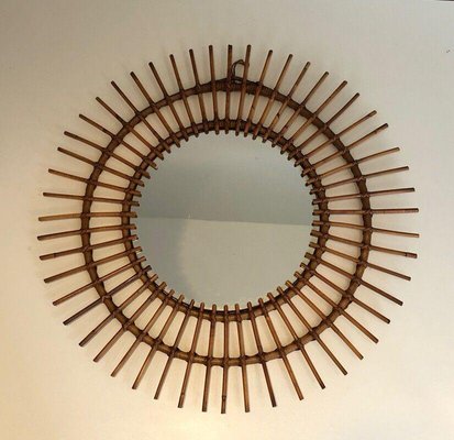 Round Rattan Mirror-BA-1365485