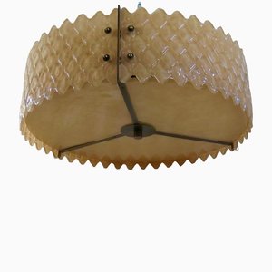 Round Salmon Pink Murano Glass Ceiling Light, Italy, 1960s-UH-1389745