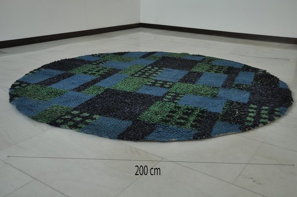 Round Shag Carpet, 1970s-ZLY-576292