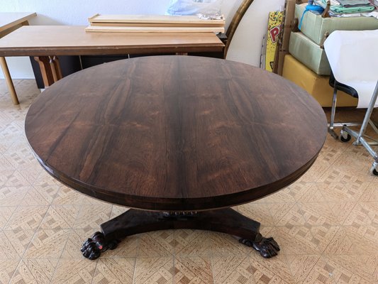 Round Table in Rosewood with Lion's Leg Foot, Late 1700s-ZFY-1732122