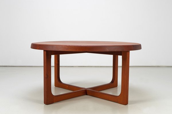 Round Teak Coffee by Niels Bach, 1960s-AO-1294888