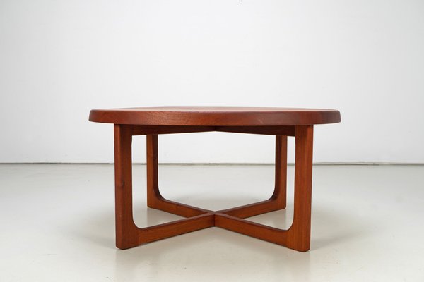 Round Teak Coffee by Niels Bach, 1960s-AO-1294888