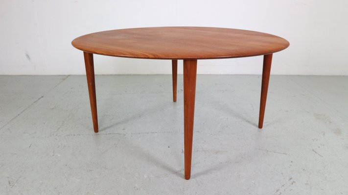 Round Teak Coffee Table by Peter Hvidt & Orla Mølgaard Nielsen for France & Son, 1950-DT-2026105