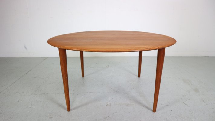 Round Teak Coffee Table by Peter Hvidt & Orla Mølgaard Nielsen for France & Son, 1950-DT-2026105