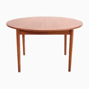 Round Teak Dining Room Table, Denmark, 1960s-BQ-2042272