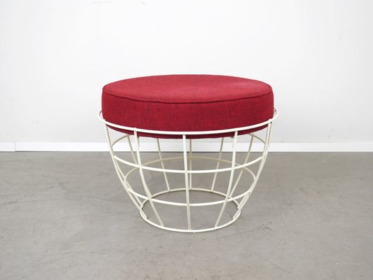 Round Wahthocker with Seat Cushion, Germany, 1950s-JV-1705902