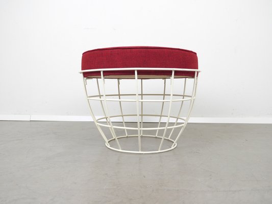 Round Wahthocker with Seat Cushion, Germany, 1950s-JV-1705902