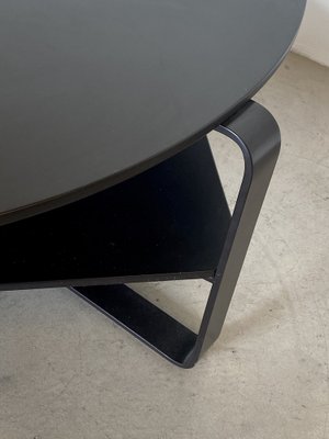 Round Wooden and Lacquered Metal Coffee Table, 1970s-NPC-1816627