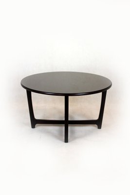 Round Wooden Coffee Table, Czechoslovakia, 1970s-WVS-1357235