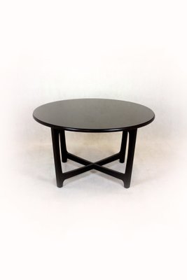 Round Wooden Coffee Table, Czechoslovakia, 1970s-WVS-1357235