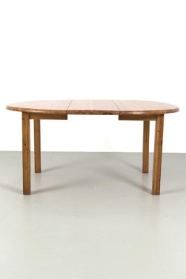 Round Wooden Pull-Out Dining Table-OKG-1769521