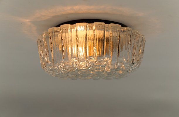 Round Woven Glass Flush Wall Lamp, Germany, 1960s-KQB-1815458