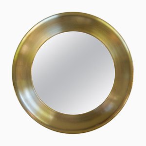 Rounded Brass Mirror attributed to Glasmäster, Sweden, 1960s-UYK-1367545