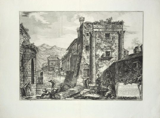 Rovine del Tempio de' Castori nella città di Cora - Etching by G. B. Piranesi 1764-ZCI-756331