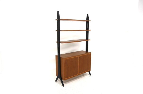 Roxen Teak Pedestal Bookcase from Möbel-Ikea, Sweden, 1960s-GEK-2022907