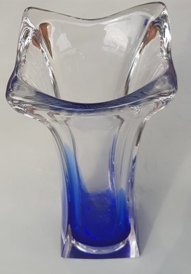 Royal Blue Murano Glass Vase & Bowl, Set of 2-QDP-913008