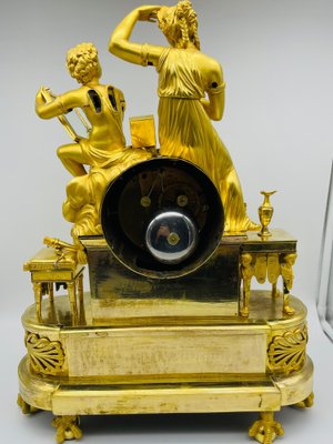 Royal Empire Fire-Gilt Mantel or Pendulum Clock, Paris, 1805-1815-FLW-1402041