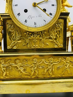 Royal Empire Fire-Gilt Mantel or Pendulum Clock, Paris, 1805-1815-FLW-1402041