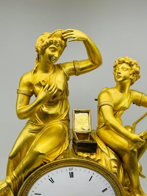 Royal Empire Fire-Gilt Mantel or Pendulum Clock, Paris, 1805-1815-FLW-1402041