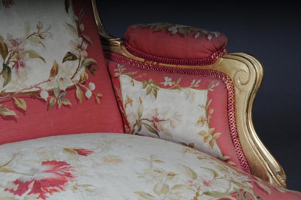 Royal Louis XV or Rococo Tapestry Sofa & Chairs, 1880s, Set of 3-FLW-1402202