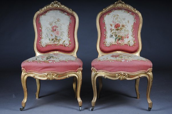 Royal Louis XV or Rococo Tapestry Sofa & Chairs, 1880s, Set of 3-FLW-1402202