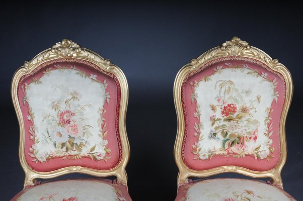 Royal Louis XV or Rococo Tapestry Sofa & Chairs, 1880s, Set of 3-FLW-1402202