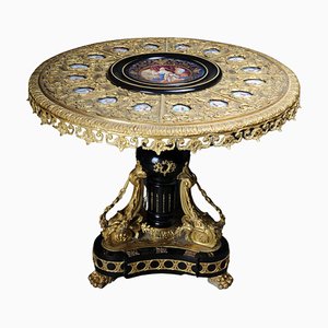 Royal Salon Table in Porcelain & Sevres Style Bronze-FLW-1401729