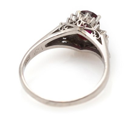 Ruby & Diamond Platinum Ring-AX-1148309