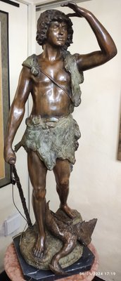 Rugiano, Boy with Bow, 1996, Bronze on Marble Base-HDX-2035622