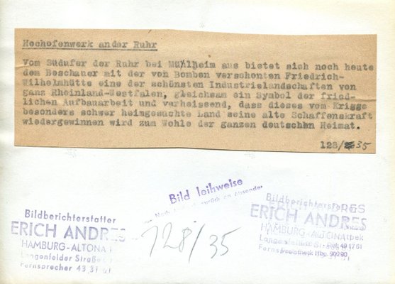 Ruhr Area Müllheim 1947, Germany, 1955-DYV-701153