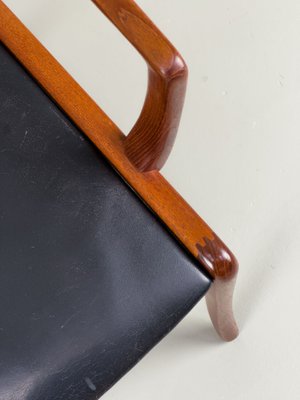 Rungstedlund Armchair in Teak and Leather by Ole Wanscher for P. Jeppesen, 1960s-QEQ-2024786