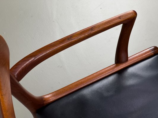 Rungstedlund Armchair in Teak and Leather by Ole Wanscher for P. Jeppesen, 1960s-QEQ-2024786