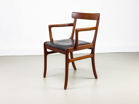 Rungstedlund Armchair in Teak and Leather by Ole Wanscher for P. Jeppesen, 1960s-QEQ-2024786