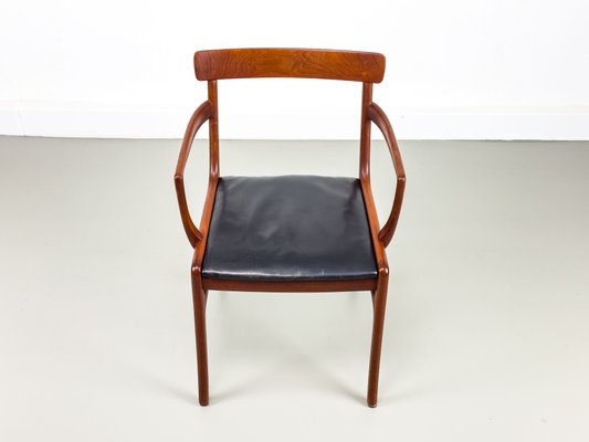 Rungstedlund Armchair in Teak and Leather by Ole Wanscher for P. Jeppesen, 1960s-QEQ-2024786