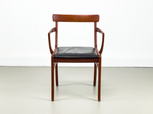 Rungstedlund Armchair in Teak and Leather by Ole Wanscher for P. Jeppesen, 1960s-QEQ-2024786